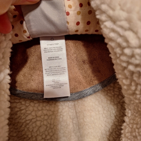 Anthropologie Dolan Carmelle Long Faux Sherpa Suede Vest Boho PXS Hippie Western - Picture 5 of 7